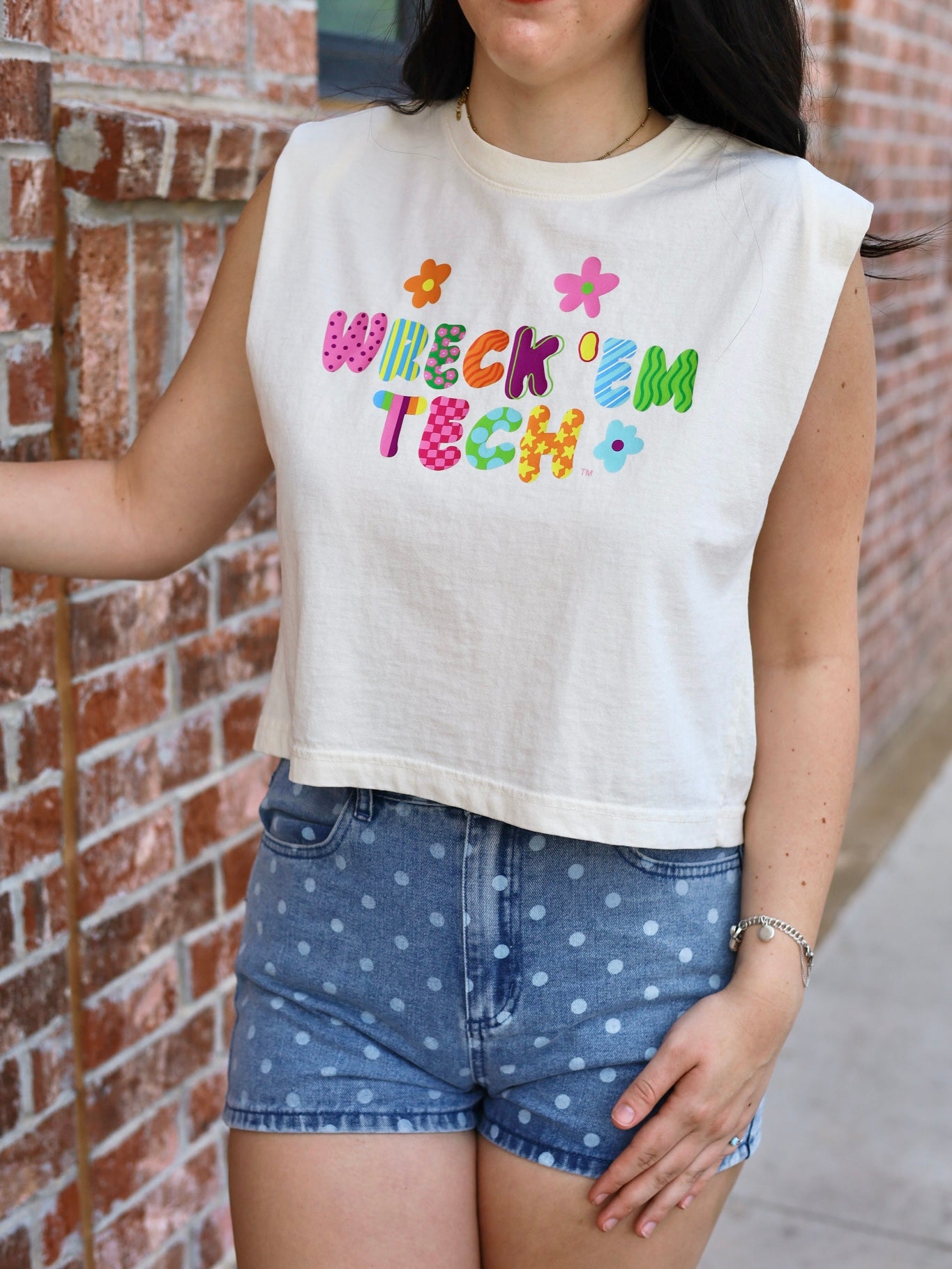 Women's QuarterFour Texas Tech Wreck 'Em Muscle Tee