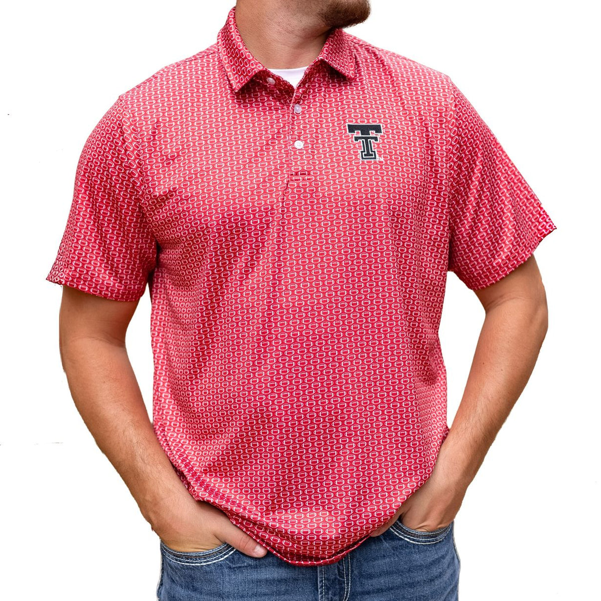 Men's Antigua Texas Tech Huddle Polo