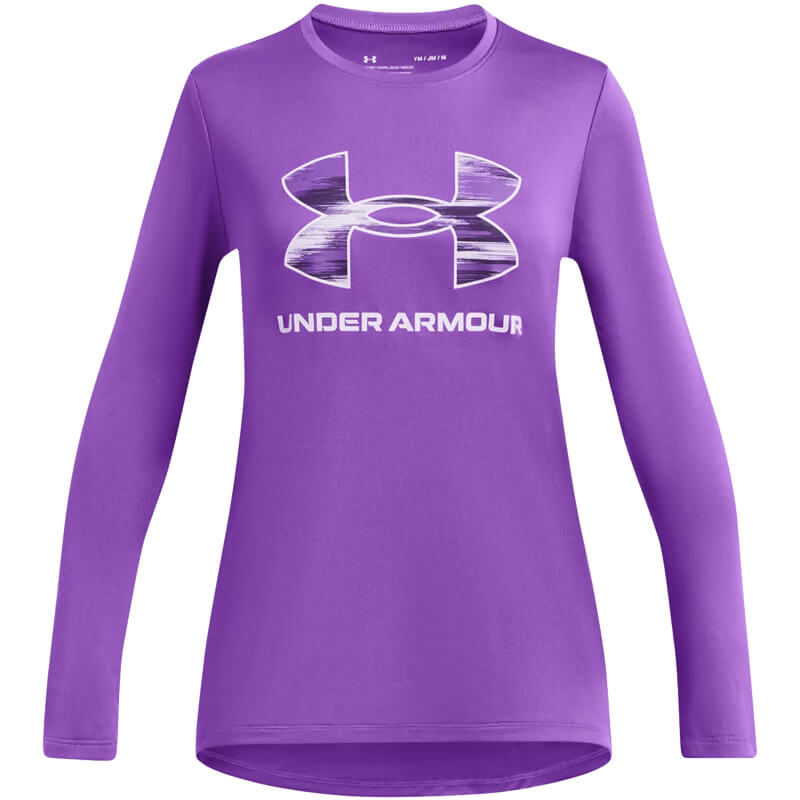 Youth Under Armour Tech Big Logo Print Fill L/S Tee