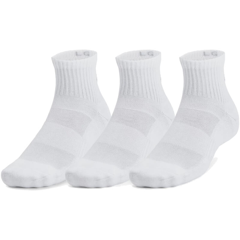 Adult Under Armour Training Cotton 3-Pack Quarter Socks