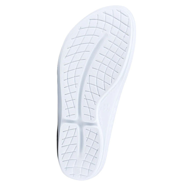 Women's OOFOS OOlala White Thong Sandal