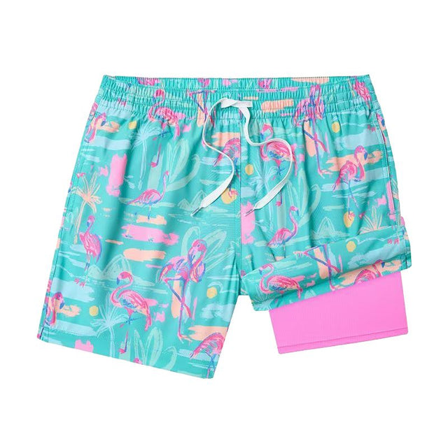 Men's Chubbies The Single & Ready To Flamingle 5.5" Lined Classic Swim Trunk