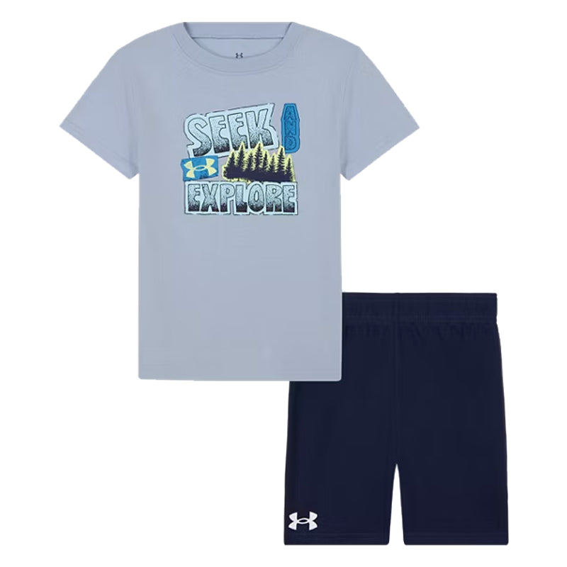 Youth Under Armour Seek & Explore S/S Tee & Shorts Set
