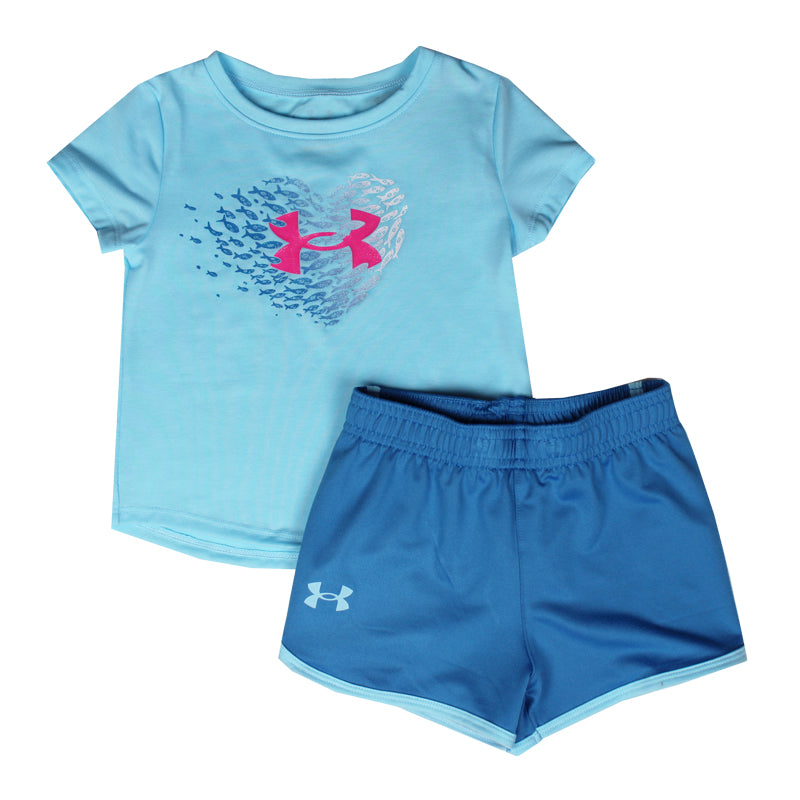 Toddler Under Armour Heart S/S Tee & Shorts Set