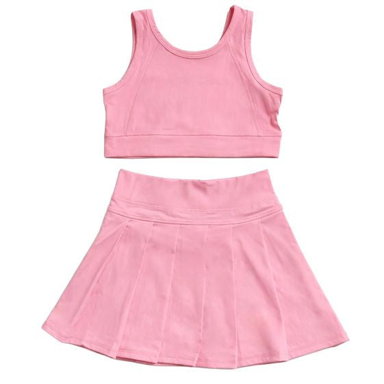 Youth Girls' Powder Pink Athletic Set