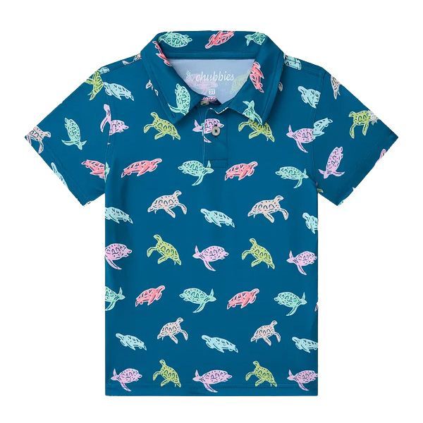 Toddler Boys' Chubbies The Lil Turtally Awesome Performance Polo