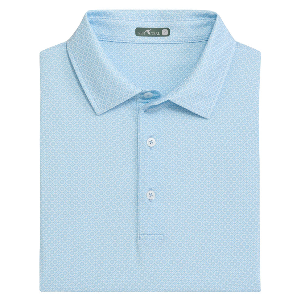 Men's GenTeal Diamond Lattice Performance Polo