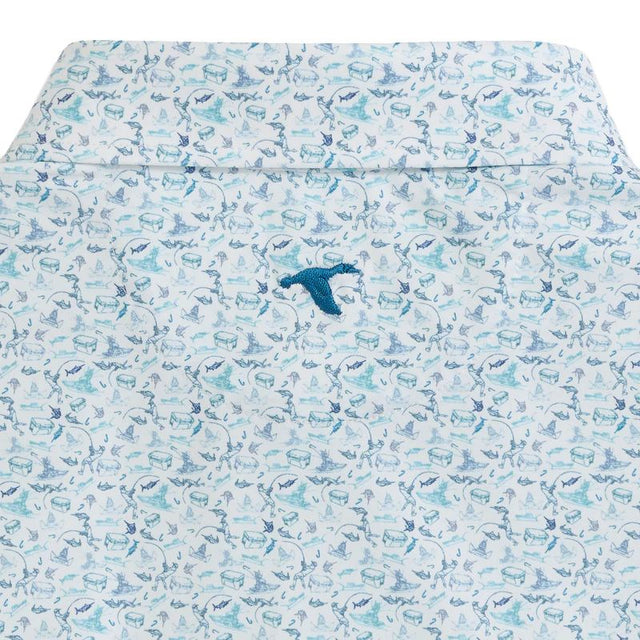 Men's GenTeal Off Shore Print Performance Polo