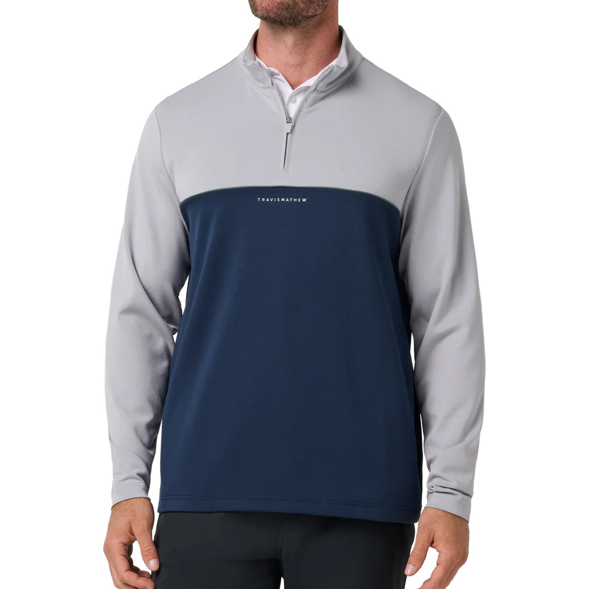 Men's TravisMathew Fibercloud Color Block Quarter Zip