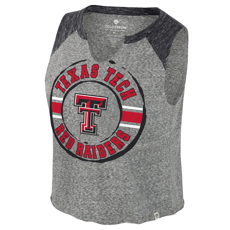 Women's Colosseum Texas Tech Sasha Split V-Neck Tank Top