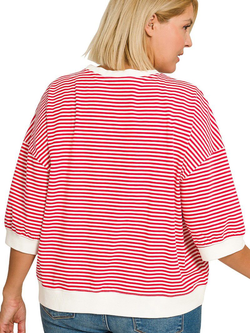 Women's Striped Plus Top
