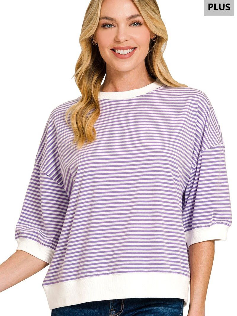 Women's Striped Plus Top