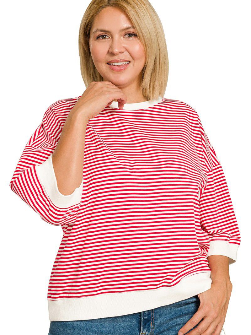 Women's Striped Plus Top