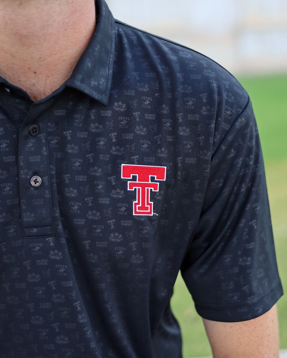 Men's Swannies x QuarterFour Texas Tech Embossed Polo