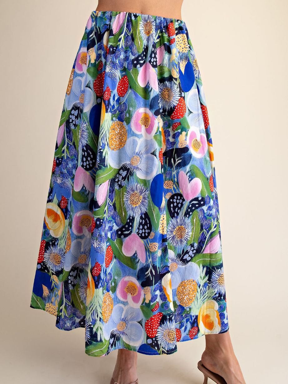 Women's Floral Midi Skirt
