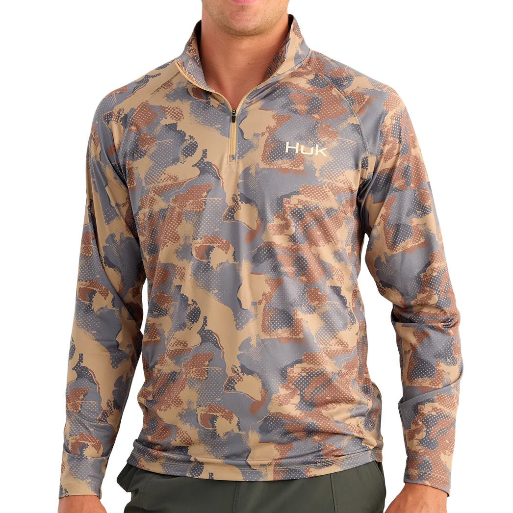 Men's Huk Airweight Print Quarter Zip