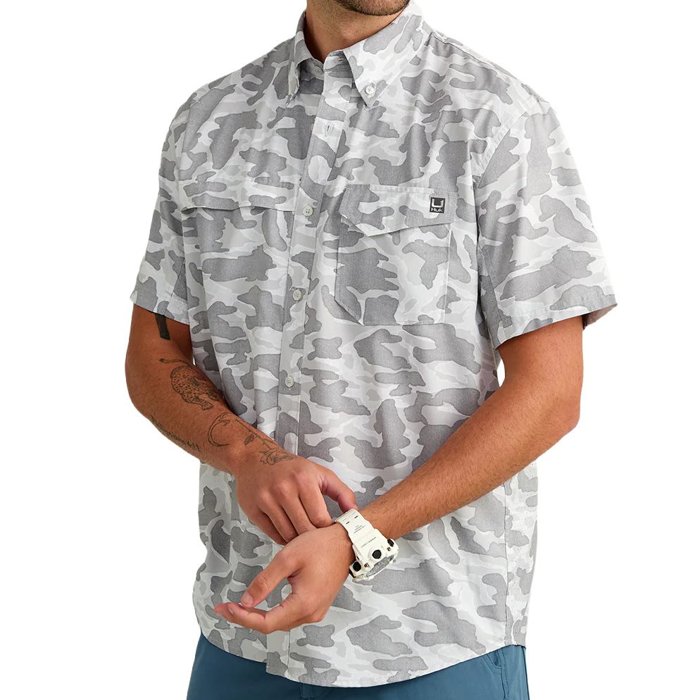Men's Huk Tide Point Printed S/S Shirt