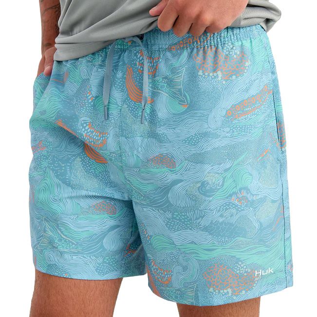 Men's Huk Printed Volley Swim Short