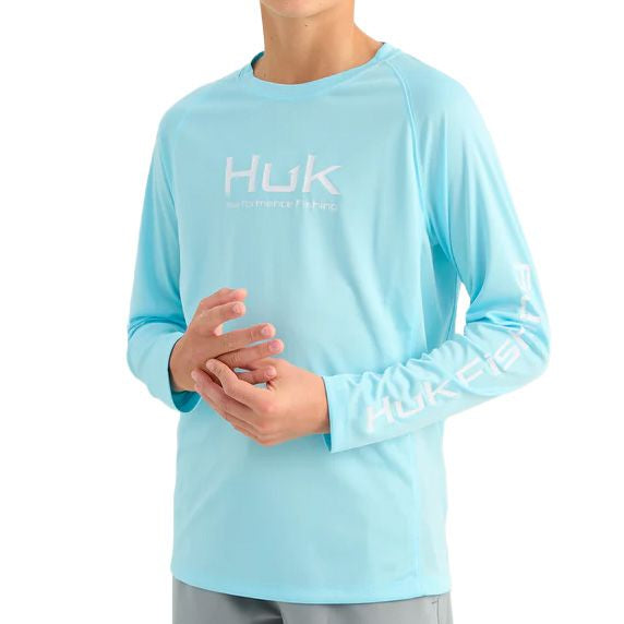Youth Boys' Huk Pursuit L/S Performance Crew