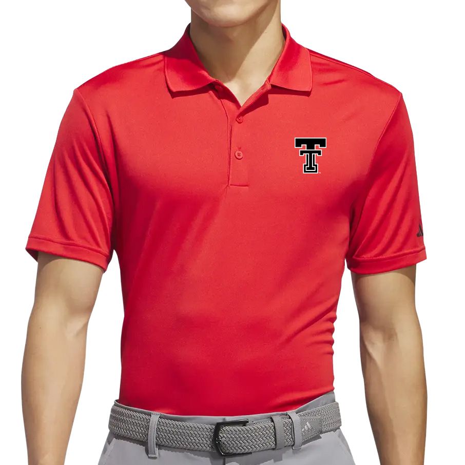 Men's adidas Texas Tech Double T Performance Polo