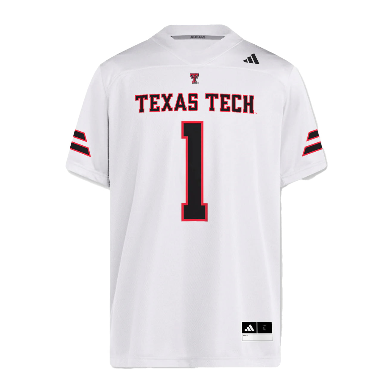 Youth adidas Texas Tech #1 Football Jersey