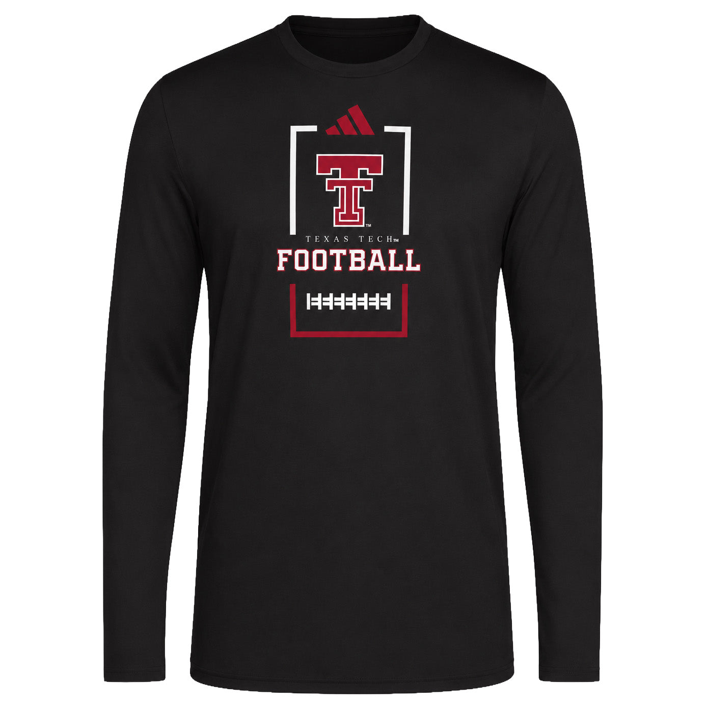 Men's adidas Texas Tech Football L/S Tee