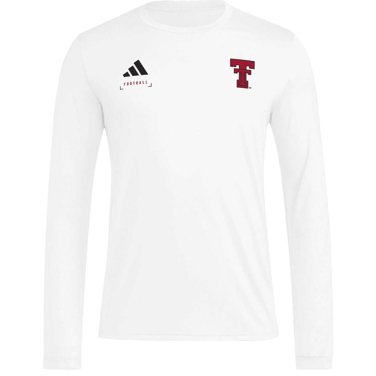 Men's adidas Texas Tech Football L/S Tee
