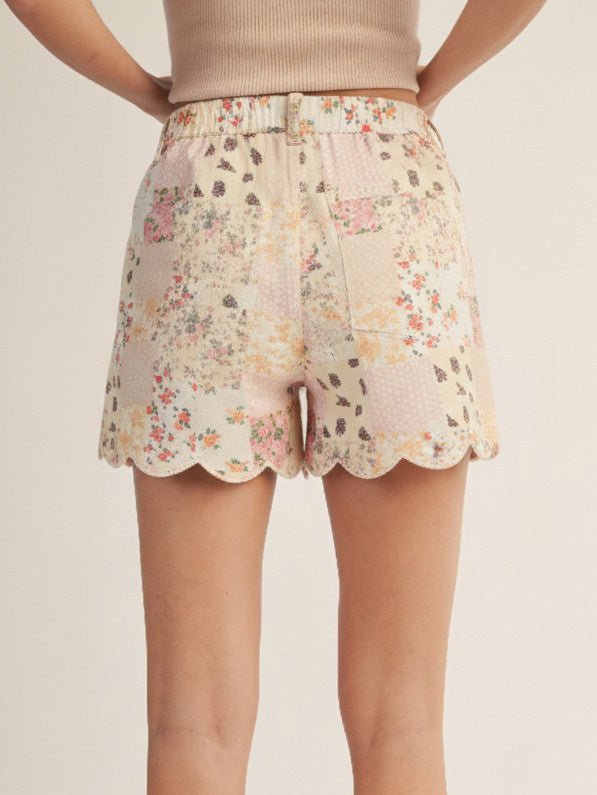 Women's Scalloped Shorts