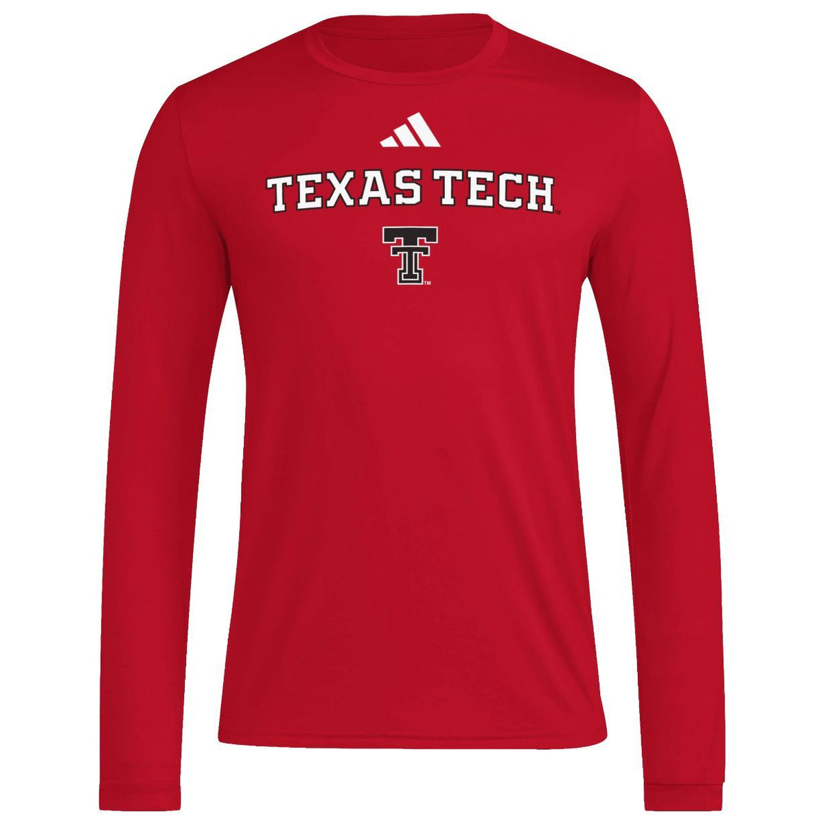 Men's adidas Texas Tech Pregame L/S Tee