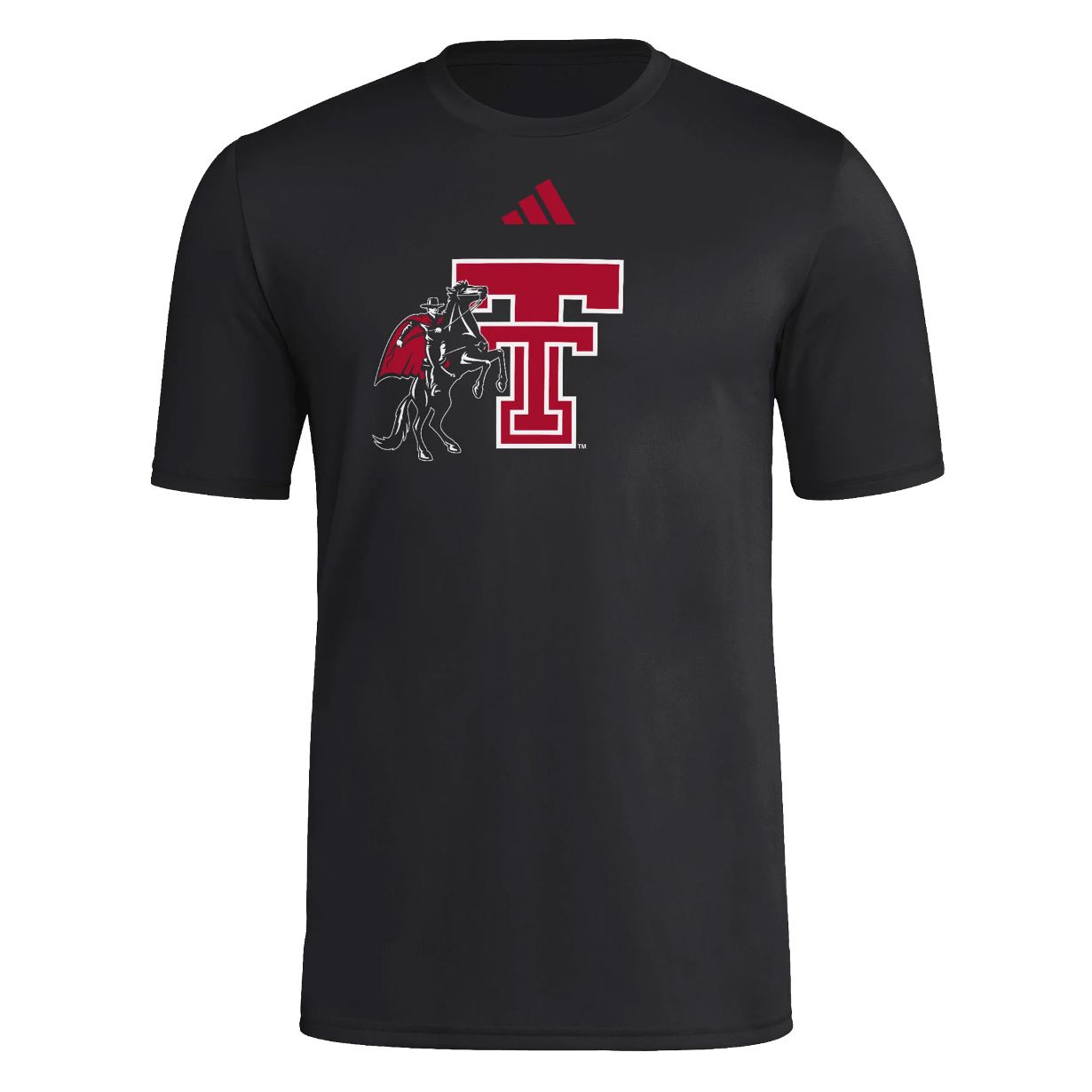 Women's adidas Texas Tech Double T Masked Rider S/S Tee