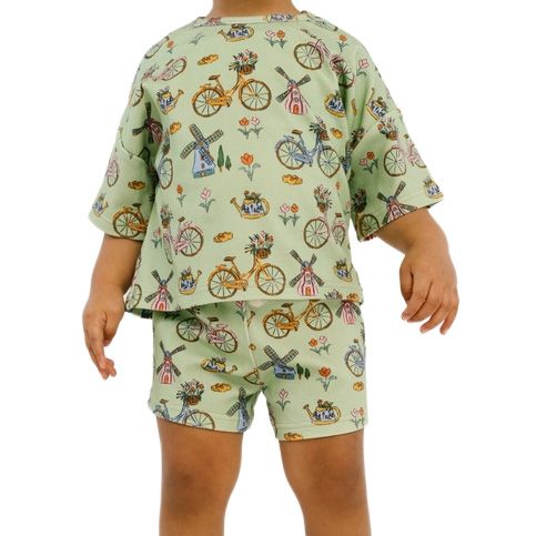 Toddler Girls' Bikes and Blooms Short Set