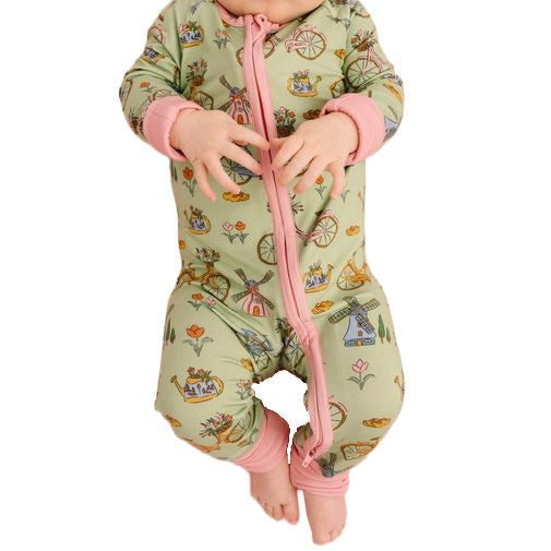 Infant Girls' Bikes And Blooms Bamboo Sleeper