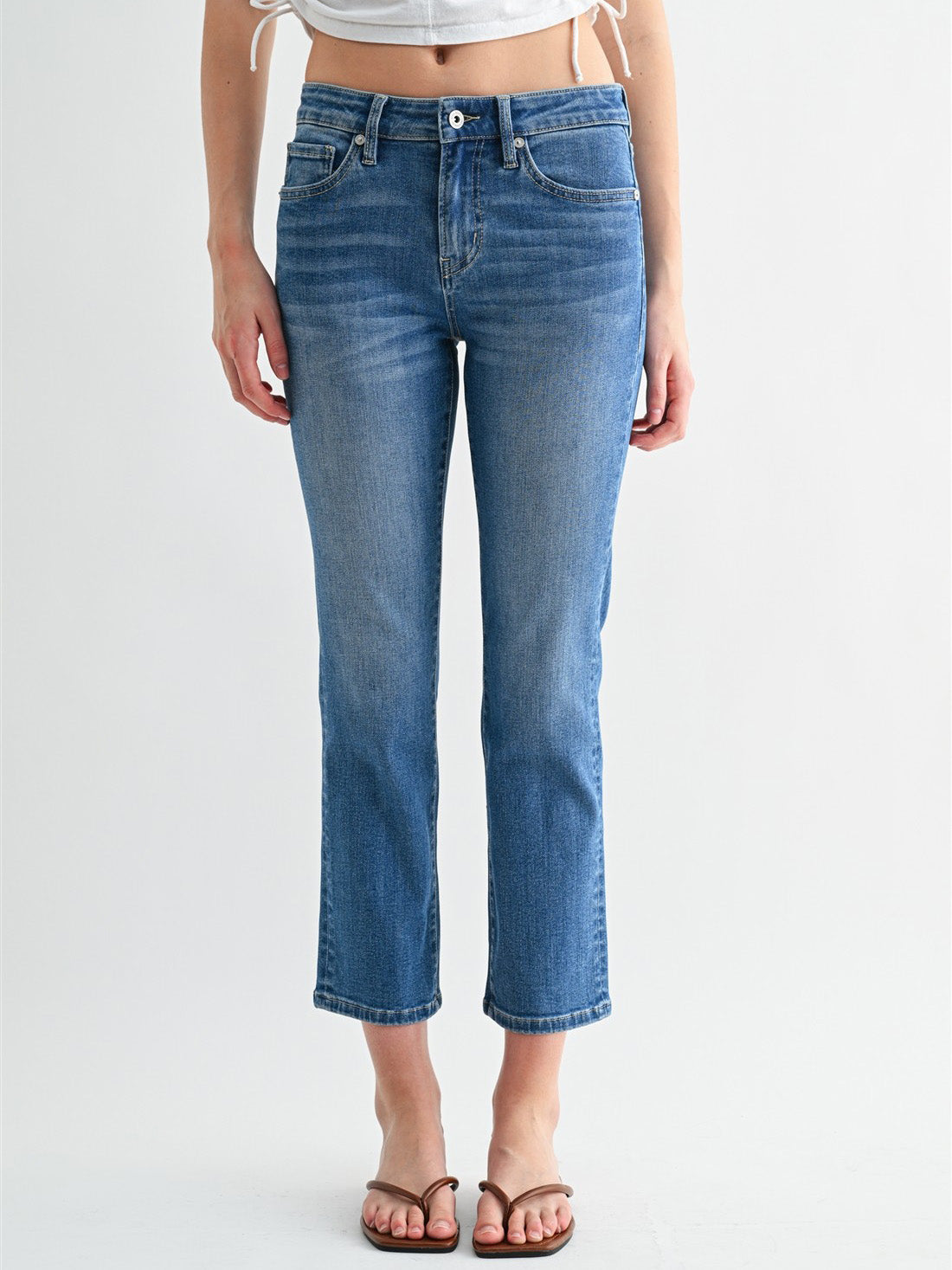 Women's Mid-Rise Straight Crop Jean
