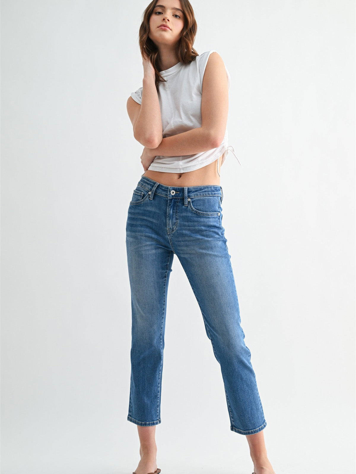 Women's Mid-Rise Straight Crop Jean