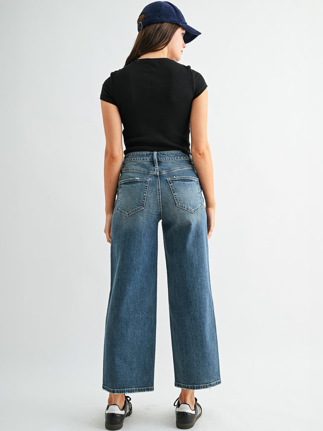 Women's High Rise Ankle Loose Fit Jean