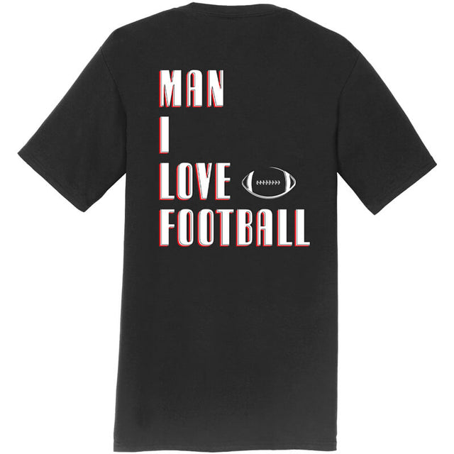 Adult QuarterFour Man I Love Football S/S Tee