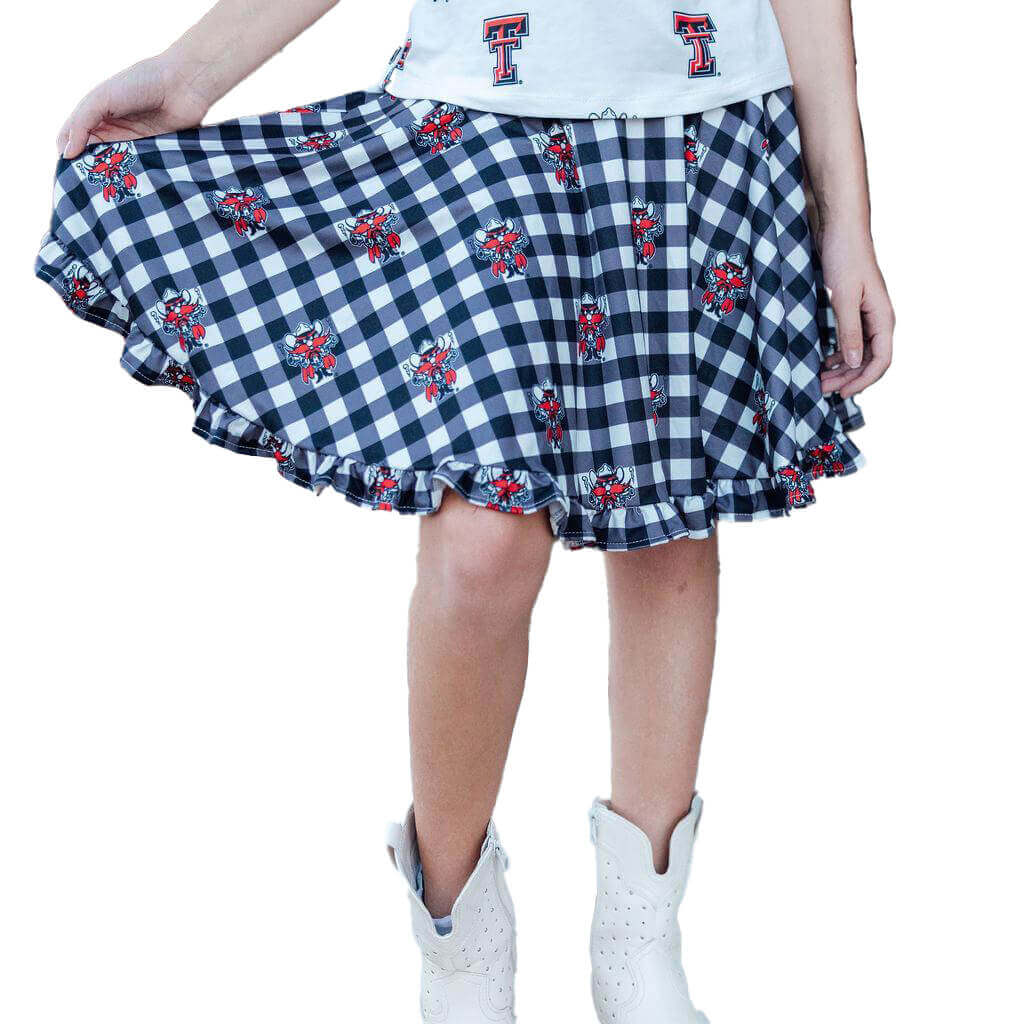 Youth Texas Tech Twirl Skort