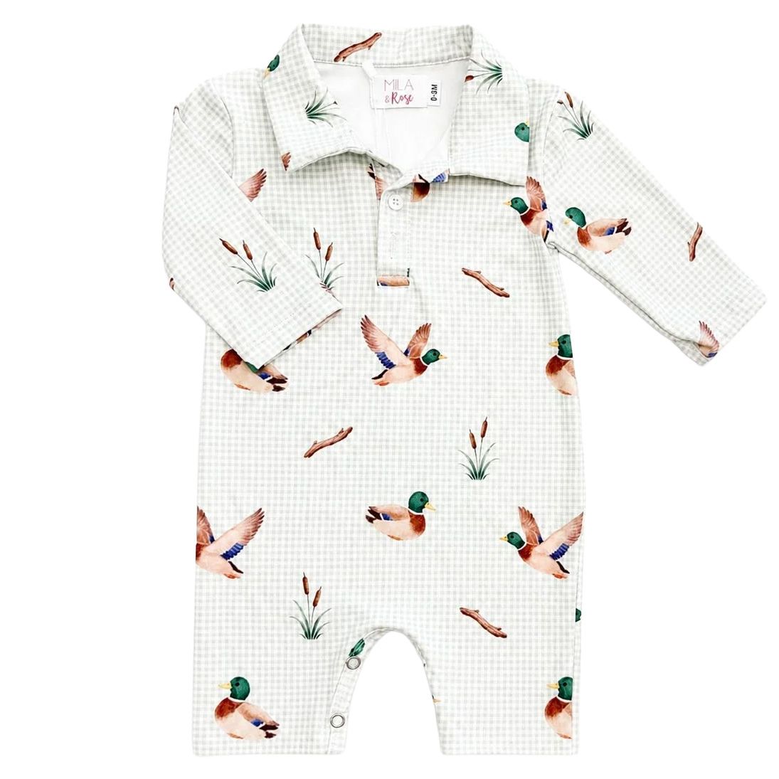 Infant Boys' L/S Polo One Piece