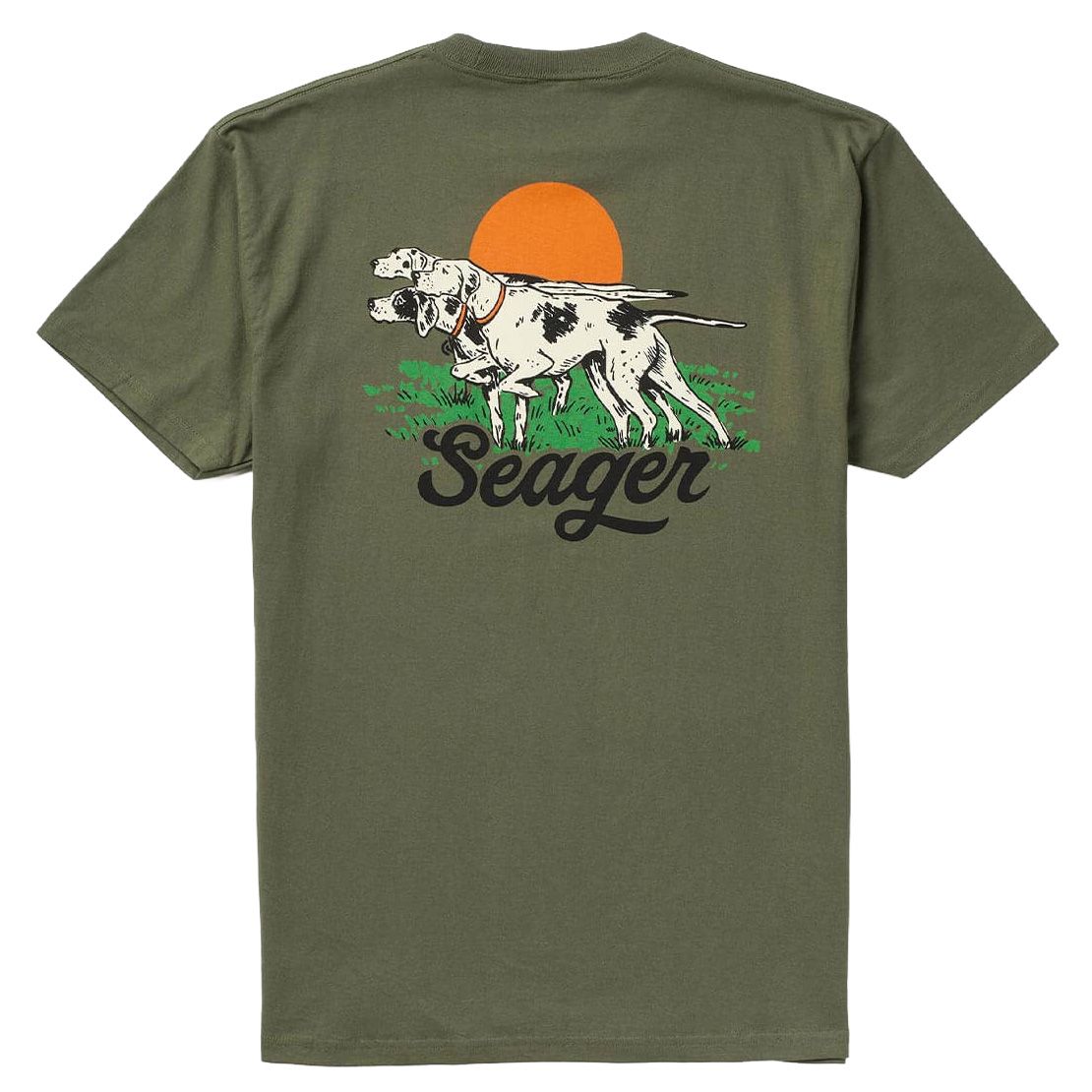 Men's Seager Pointer S/S Surplus Green Tee