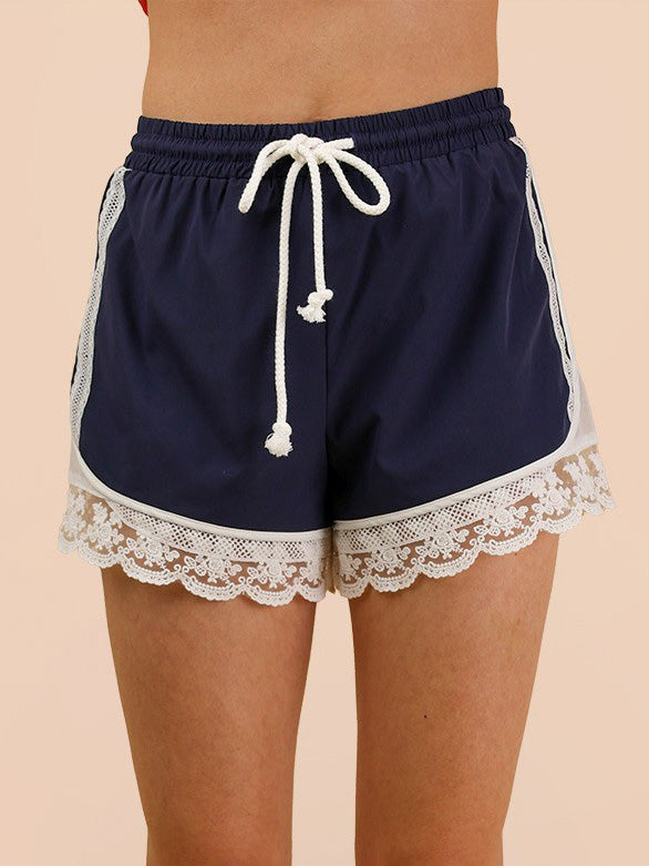Women's Lace Trim Shorts