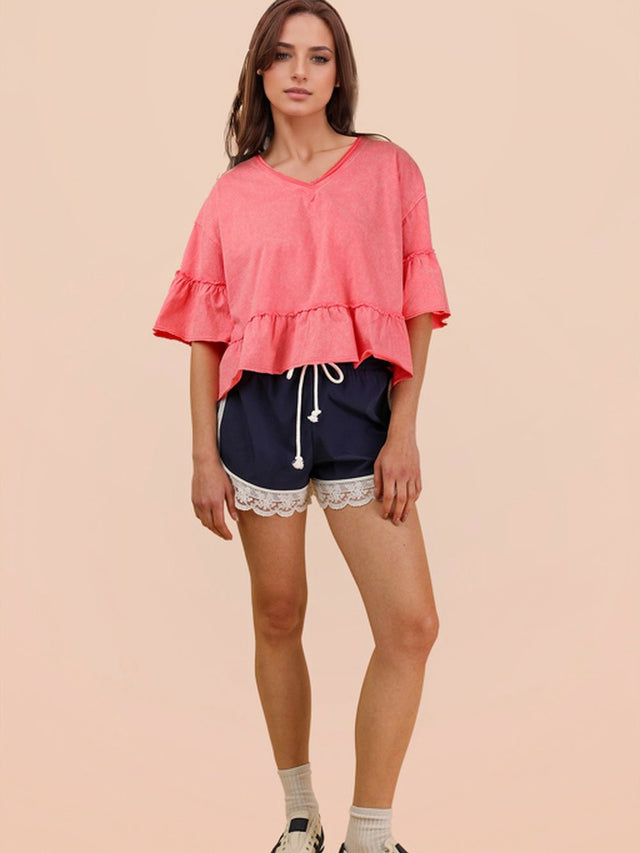 Women's Lace Trim Shorts