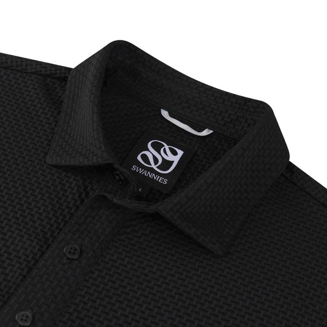 Men's Swannies Black Swan Luxe Polo