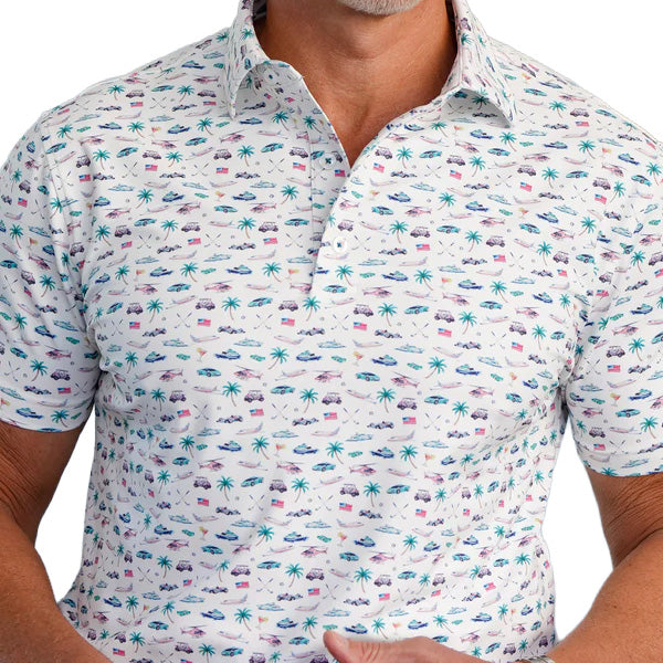 Men's USA Palm Luxe Polo