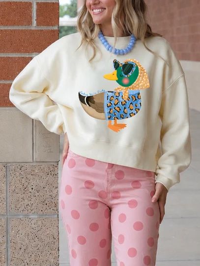 Women's You're Ducky Crop Sweatshirt