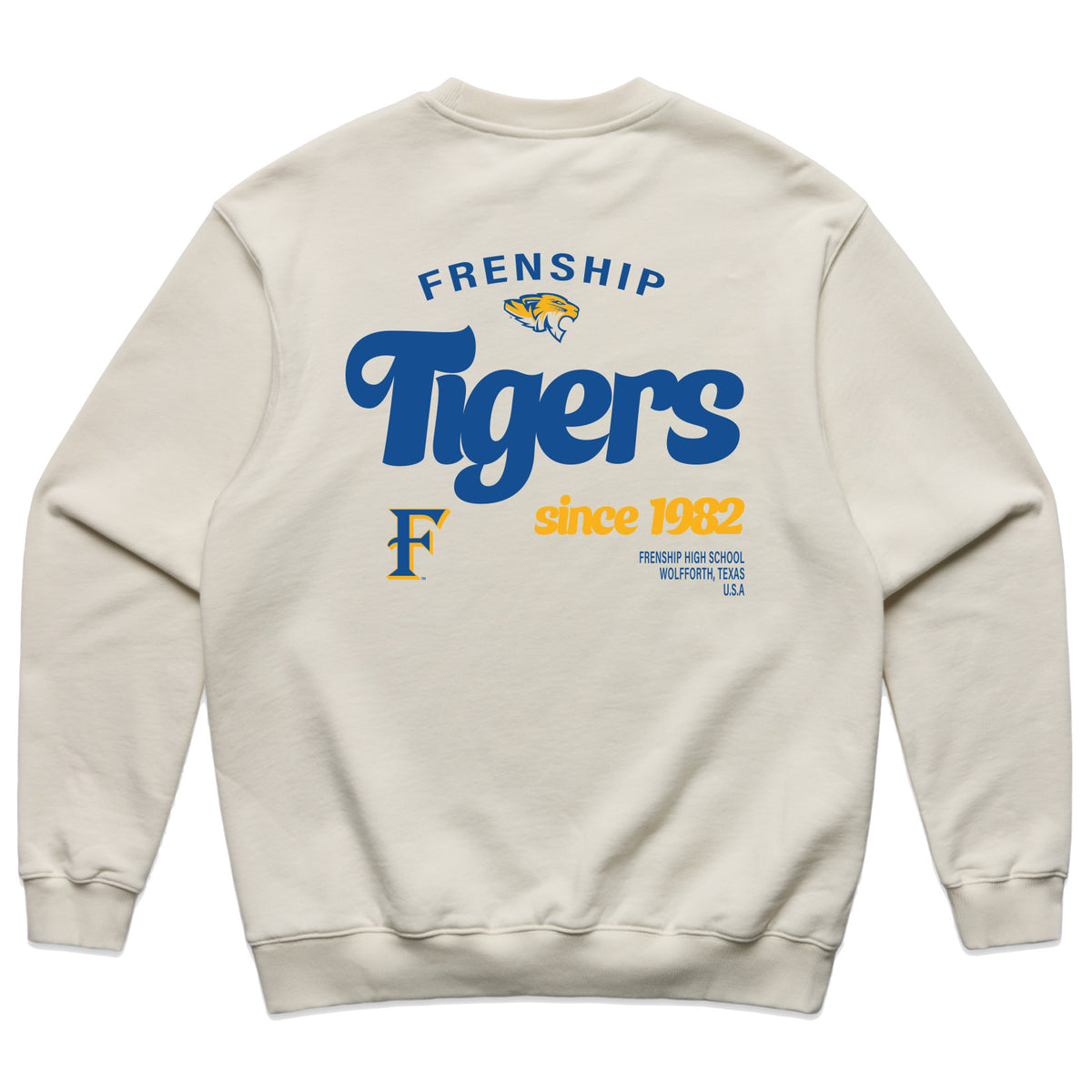 Adult QuarterFour Frenship Tigers Heavyweight Crew