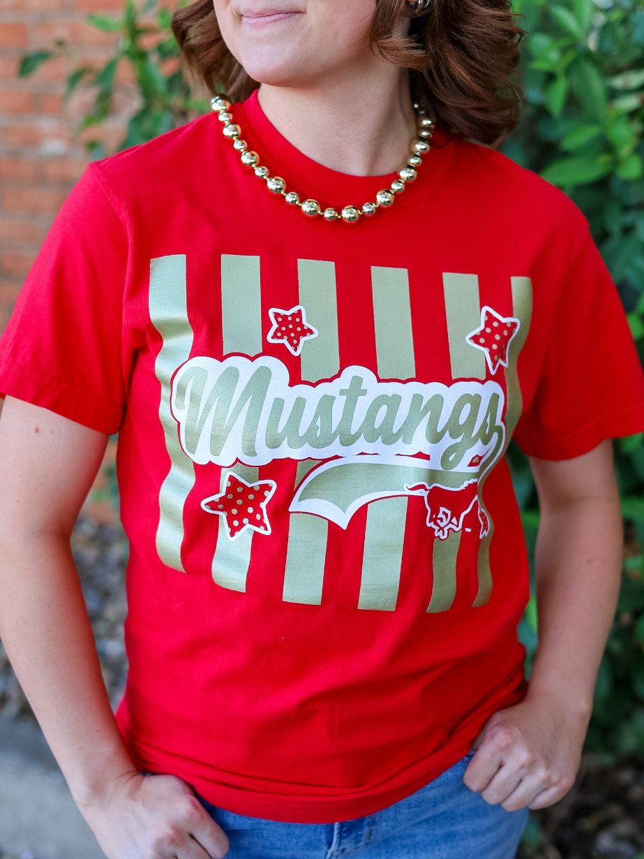Women's QuarterFour Mustangs Spirit S/S Tee