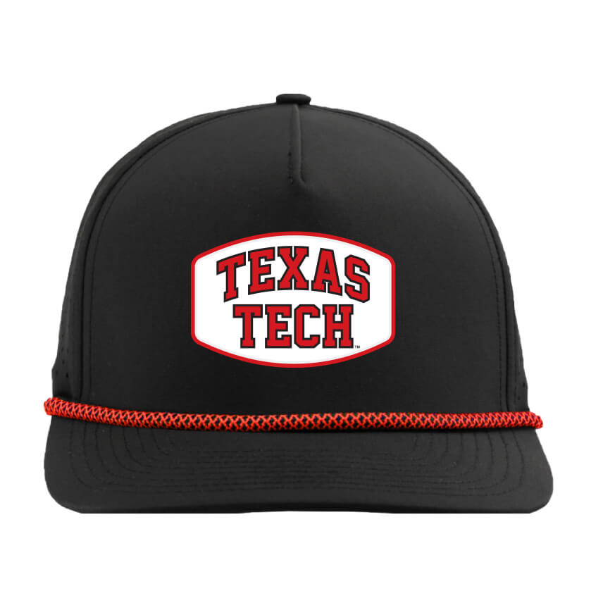 Adult QuarterFour Texas Tech Performance Patch Rope Cap