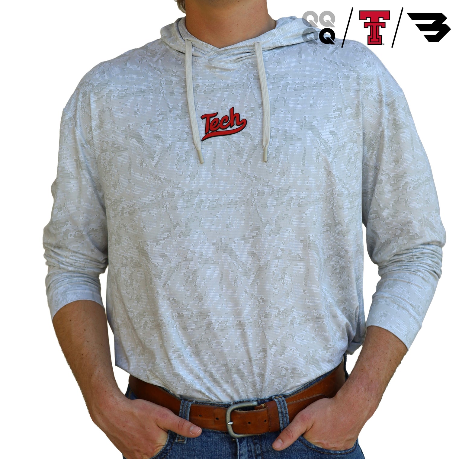 Men's QuarterFour x Texas Tech x Burlebo Script Performance Hoodie