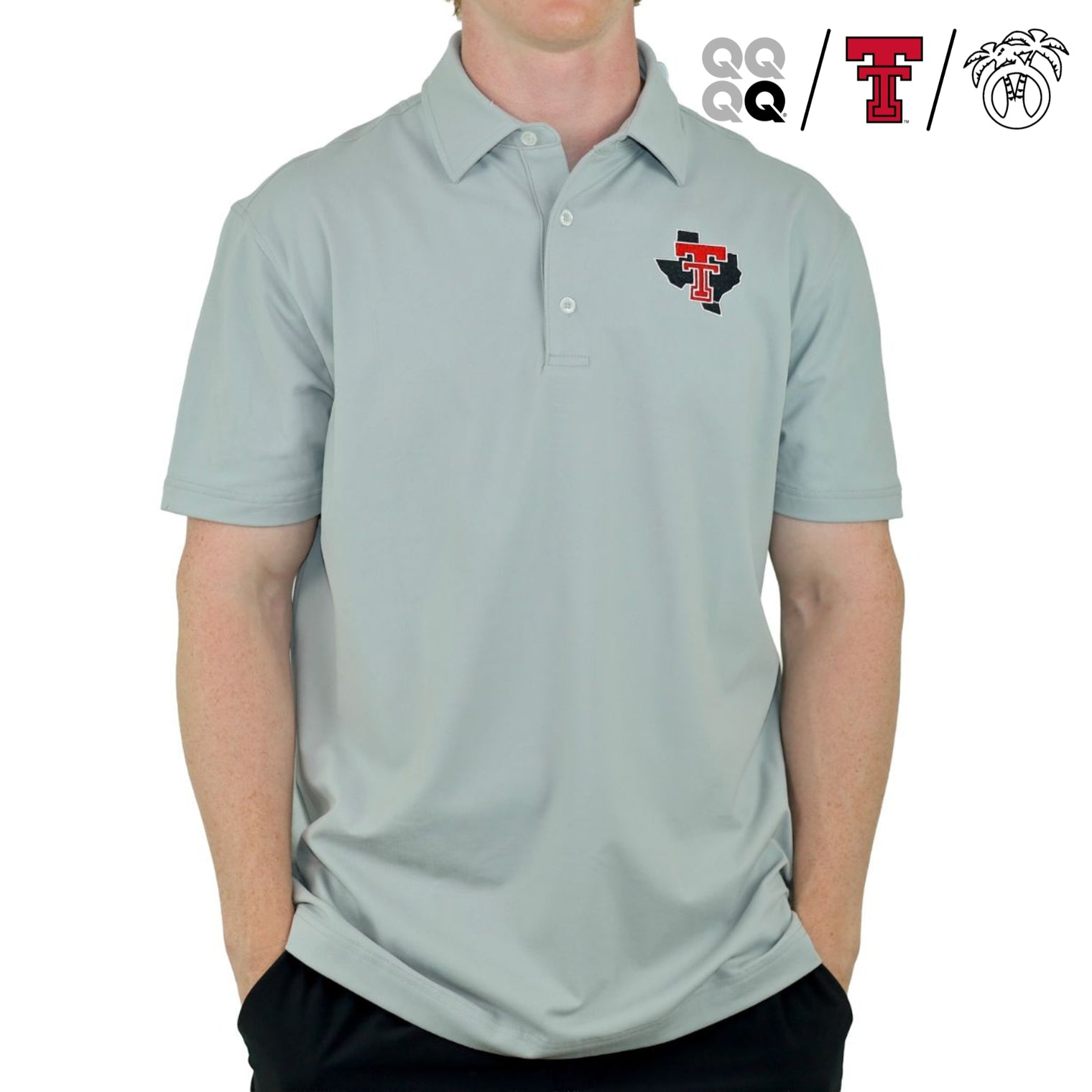 Men's USA Palm x QuarterFour x Texas Tech Raiderland Polo