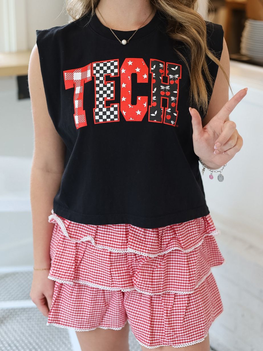 Women's QuarterFour Texas Tech Coquette Muscle Tee